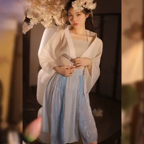 性感睡衣女情趣衣服方便免脱床上古风诱惑挑逗吊带肚兜纯欲风调情商品大图
