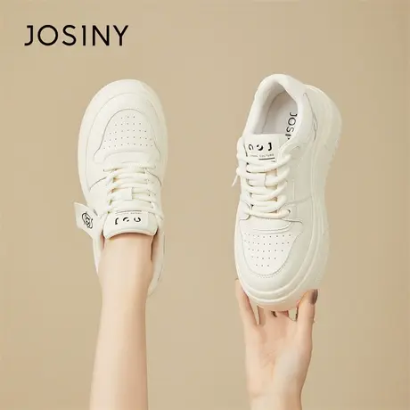 Josiny/卓诗尼百搭休闲鞋女新款2024春季时尚板鞋厚底松糕运动鞋商品大图