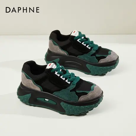 Daphne达芙妮 女神推荐~真皮老爹鞋女显脚小轻便运动鞋厚底休闲鞋商品大图