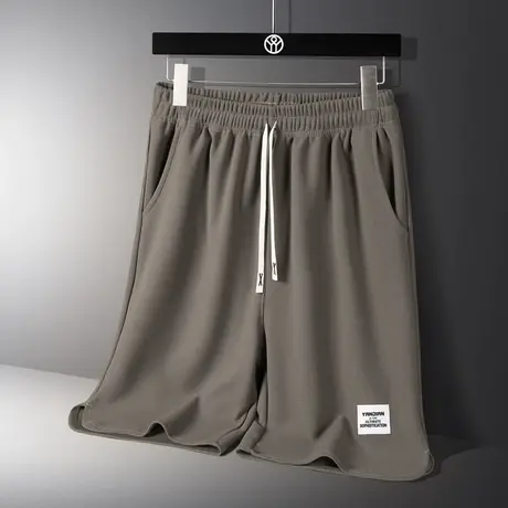 垂坠感短裤男夏季宽松直筒冰丝休闲运动中裤港风百搭男士五分裤子商品大图