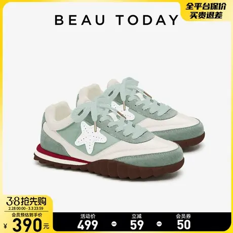 BeauToday轻便运动鞋BT2024春季新款女鞋设计感小众德训鞋休闲鞋图片