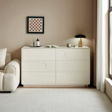 全友家居现代简约客厅靠墙收纳储物柜卧室床边抽屉六斗柜商品大图