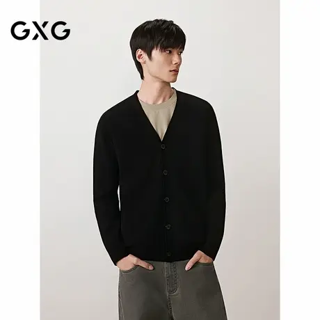 GXG男装 简约休闲开衫通勤男薄外套日常针织衫毛衣 2025秋季新品图片