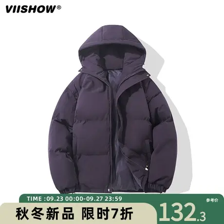 VIISHOW棉衣男冬季新款短款宽松立领加厚棉服休闲oversize外套男商品大图