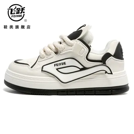 飞跃厚底鞋子秋冬季软底女鞋2023新款ins潮百搭学生韩版运动板鞋图片