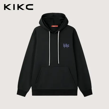 kikc连帽卫衣男2023秋季新款商场同款美式潮流撞色立体发泡印上衣图片