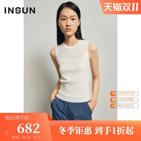 恩裳商场同款夏季修身百搭打底衣女内搭针织背心外穿短款商品大图