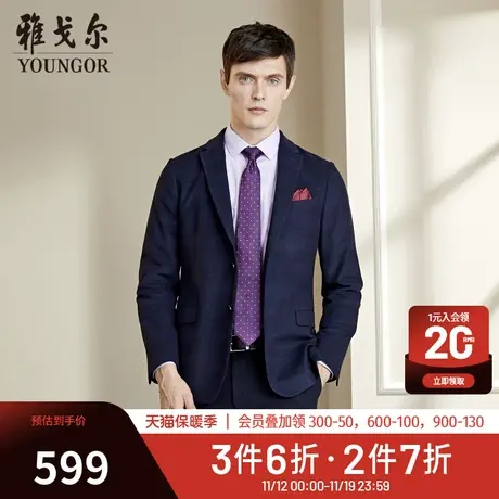 雅戈尔男士西服新款官方商务休闲正装西装外套男商品大图