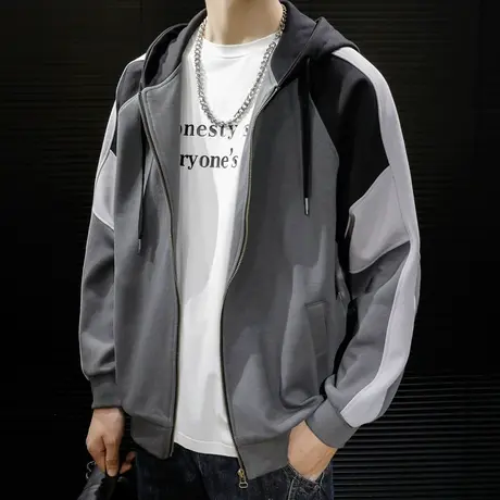 春秋卫衣男开衫连帽男款潮牌大码春季2024新款潮男士秋冬运动外套图片