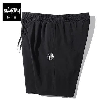 伟臣2022夏装新品大码男士薄款运动裤中裤肥佬宽松冰丝休闲裤短裤商品大图