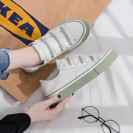 小雏菊小白鞋2020年新款夏季百搭薄款透气网红板鞋ulzzang帆布鞋商品大图