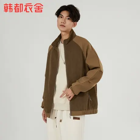 韩都衣舍2023秋冬新款男装百搭外套开衫夹克宽松NZZ0817商品大图