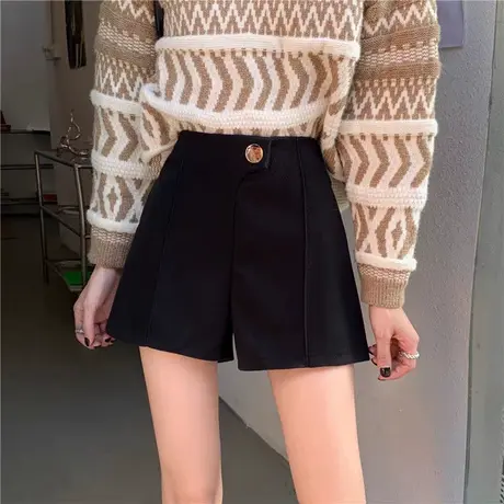 辣妹炸街休闲西装短裤女夏季新款高腰a字紧身直筒外穿打底热裤子商品大图