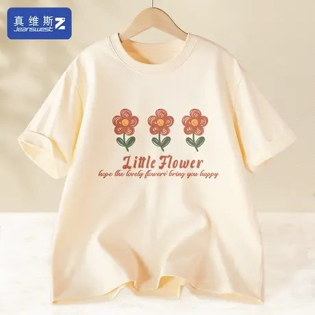 真维斯Z+纯棉短袖t恤女夏季新款薄款女装圆领打底衫休闲百搭体恤H图片