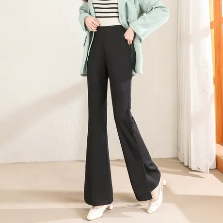 时尚气质休闲显瘦微喇长裤2023年春季新款女显瘦通勤上班族西装裤商品大图