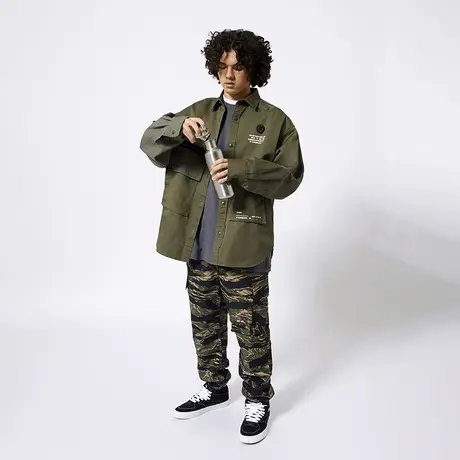 Aape旗舰店男装秋冬字母猿颜印花潮流迷彩束脚休闲长裤6786XAH商品大图