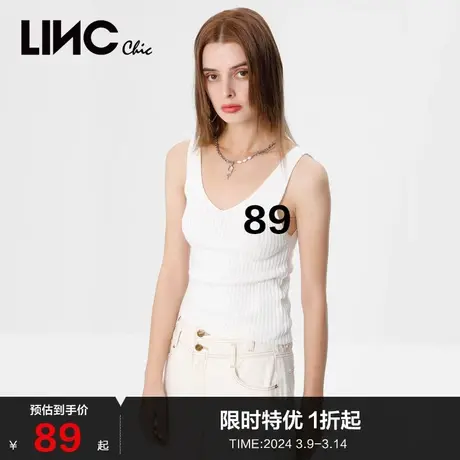 LINC金羽杰夏季摩登甜酷设计感针织吊带背心女内搭可外穿SW628图片