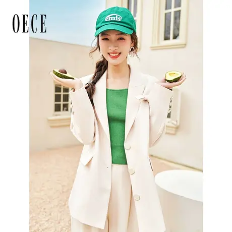 Oece小西装套装2022秋季新款女装韩版休闲气质职业西服外套女士春图片