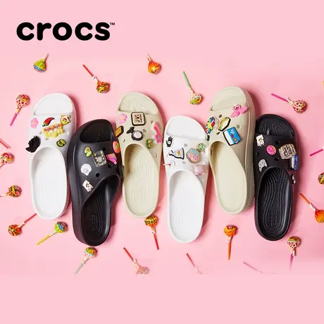 Crocs卡骆驰经典云朵凉拖一字拖鞋户外厚底鞋凉鞋女鞋|208180图片