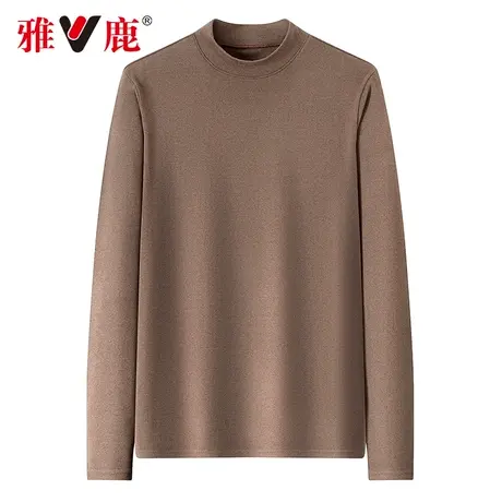 雅鹿男装加厚保暖针织衫中青年男士秋装上衣2022新款打底衫毛衣男图片