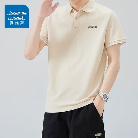 KZ真维斯印花翻领POLO衫短袖T恤男士保罗体恤衫2025年新款潮夏季A图片