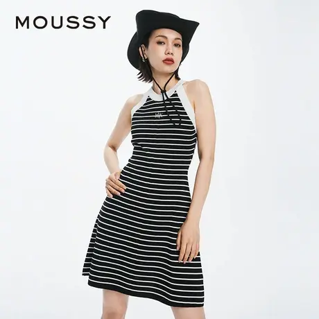 MOUSSY 夏季miu系风优雅无袖针织连衣裙女028HSZ70-1611图片