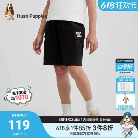 暇步士童装男童五分裤25夏新品大童学院风运动裤儿童工装宽松短裤商品大图