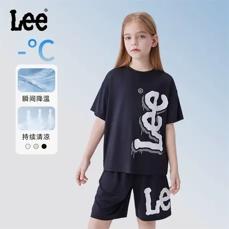 lee童装套装男女童装2025年新款短袖套装时尚休闲儿童衣服学生图片