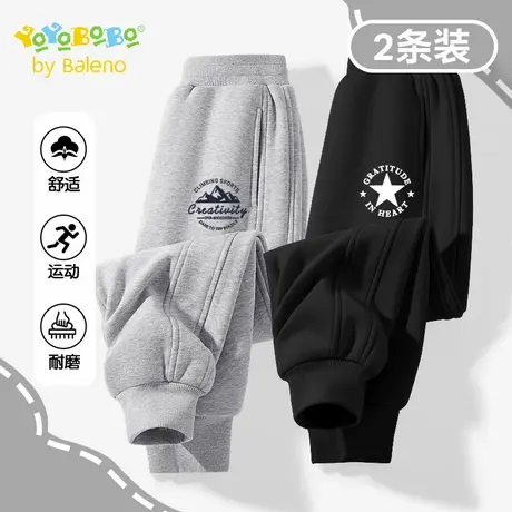 班尼路童装YBB系列男童裤子秋季新款儿童宽松休闲卫裤男孩运动裤商品大图