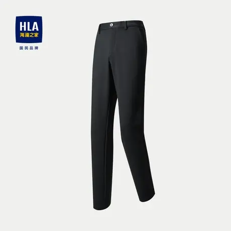 HLA/海澜之家修身直筒休闲裤2023秋季新款商务针织印花正式裤子男商品大图