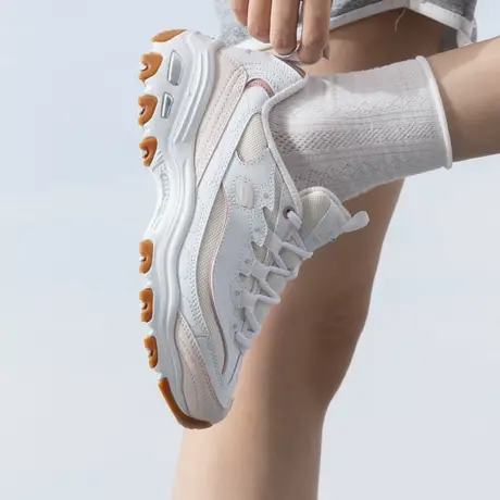 Skechers斯凯奇休闲鞋女鞋新款复古厚底熊猫鞋耐磨透气老爹鞋商品大图