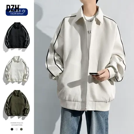 男士秋季外套潮牌男衣服男款秋装上衣休闲男装2023年新款行政夹克商品大图