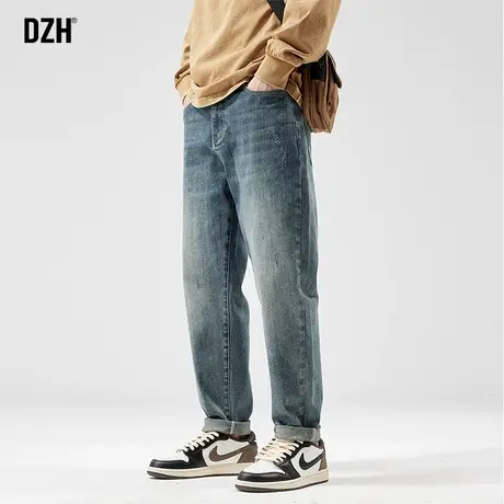 男士秋季大码牛仔裤男秋冬款2023年新款休闲长裤美式高街直筒裤子商品大图