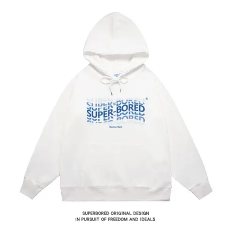 春秋季连帽卫衣男原创字母印花秋冬潮牌套头情侣宽松休闲上衣帽衫商品大图