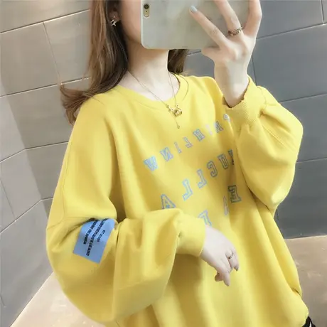 卫衣女秋装2023新款长袖韩版宽松秋冬外套原宿风长袖chic早秋上衣图片