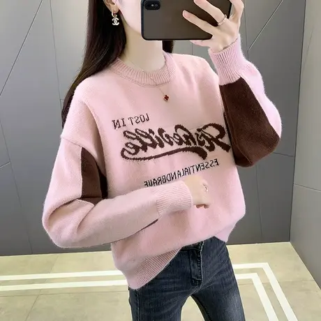 针织衫新款2023爆款时尚洋气毛衣女装秋冬季设计感小众洋气上衣潮商品大图