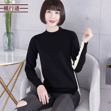 横行道2025春装新款女装修身纯羊毛衣针织衫长袖半高领套头上衣潮商品大图