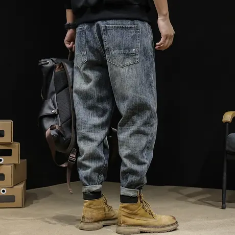 宽松直筒牛仔裤男春季男裤大码春秋裤子2024新款男士休闲长裤男款商品大图