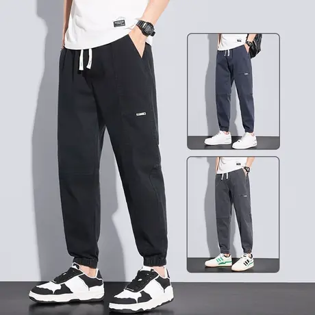 夏季男裤潮牌九分工装裤男生束脚青少年休闲裤男士哈伦裤子春秋款商品大图