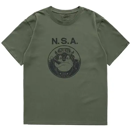 VIP夏季短袖t恤男薄款宽松打底衫vintage复古印花体恤纯棉上衣潮商品大图