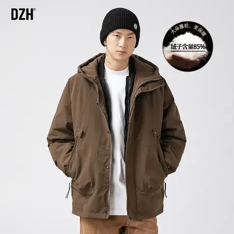 男士工装羽绒服男款冬季加厚连帽三合一冲锋衣外套潮高级感登山服图片