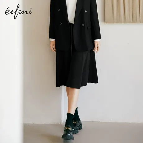 【商场同款】伊芙丽半身裙女2021秋冬季新款百搭中长裙1CA342571图片