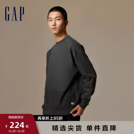 【断码优惠】Gap男女装春秋LOGO宽松廓形卫衣情侣装上衣810628商品大图