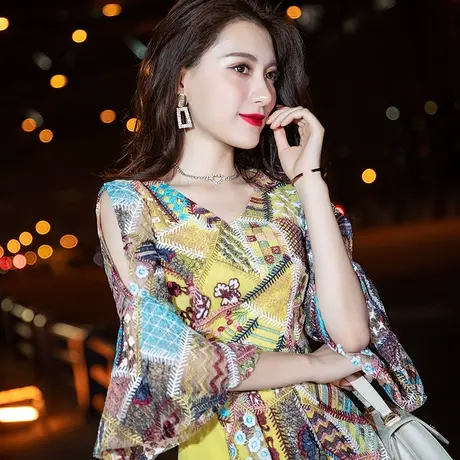 晚礼服2024新款秋惊艳中长款宴会平时可穿鱼尾气质花仙子连衣裙女商品大图