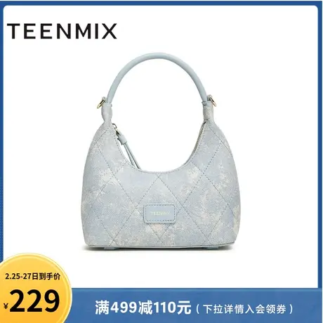 天美意清新活力包包女手提包腋下包时尚单肩斜挎包夏新款X2709BX3商品大图