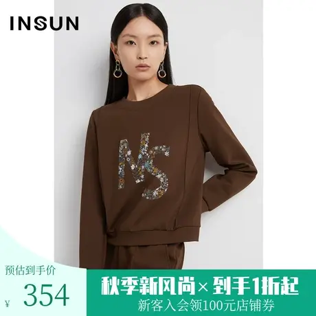 恩裳秋季潮流字母绣花品牌定制款休闲时尚卫衣女图片