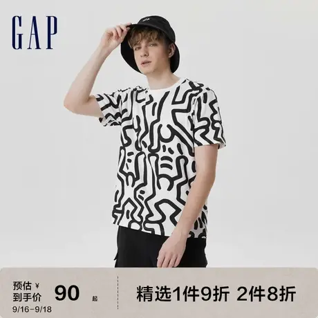 【keith haring联名】Gap男女装夏季印花短袖T恤586322时尚上衣图片
