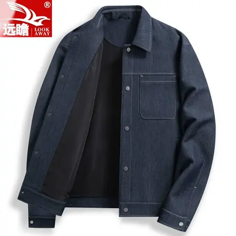牛仔外套男春秋款2023新款秋季工装翻领夹克潮牌男士休闲上衣男款商品大图