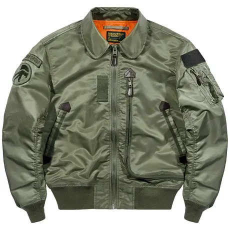 VIP秋季2023年新款飞行员夹克男大码宽松工装外套翻领棒球服潮牌商品大图