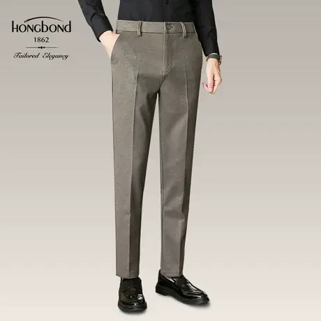 红邦创衣 23工装裤厚款弹力男休闲裤免烫抗皱直筒正装商务长裤潮图片